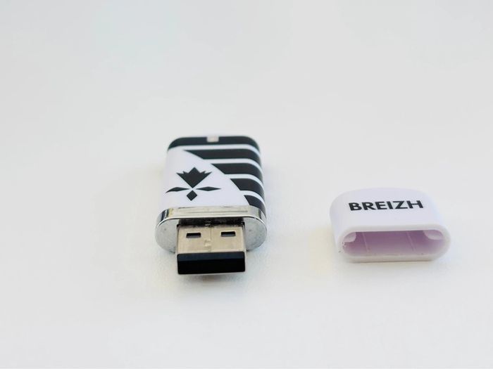 Clé USB 32 Go Breizh - Blanc et noir