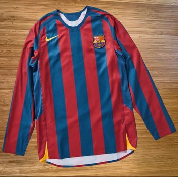 Maillot Nike manches longues 2005/06 Réédition Ronaldinho FC Barcelone-Taille L