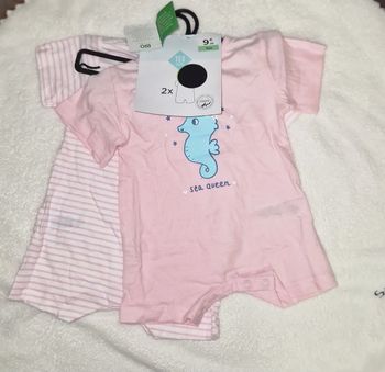 🎀lots 2 pyjamas sans manche bébé fille 🎀