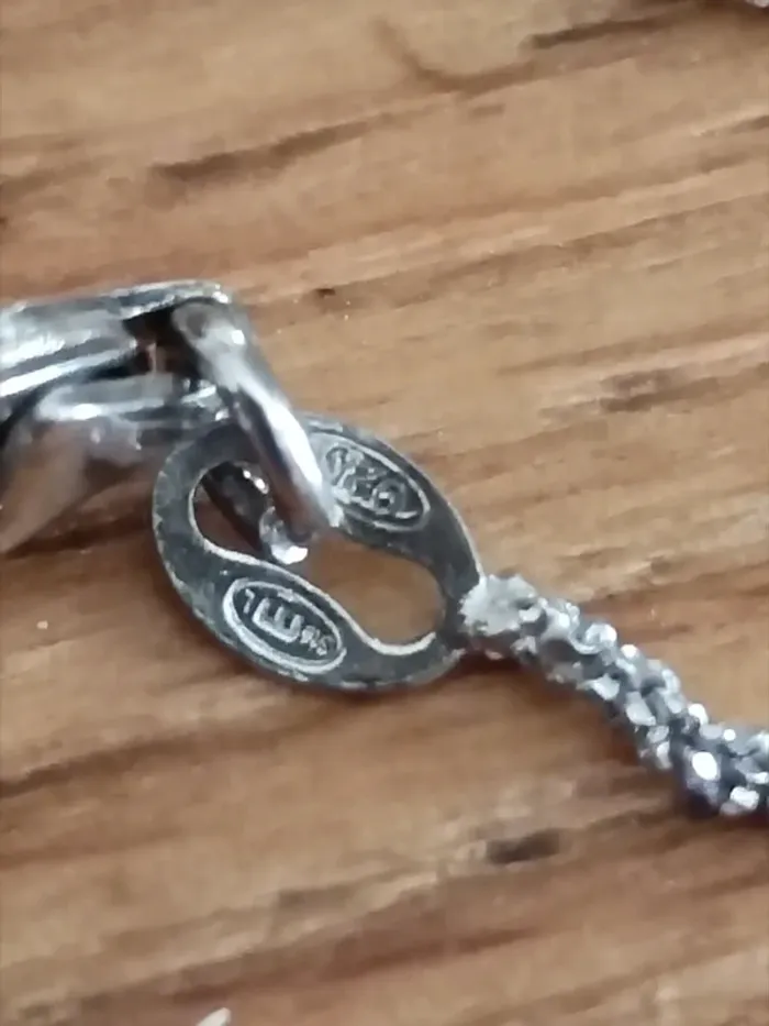 Collier en argent rhodié et zircon - photo numéro 6