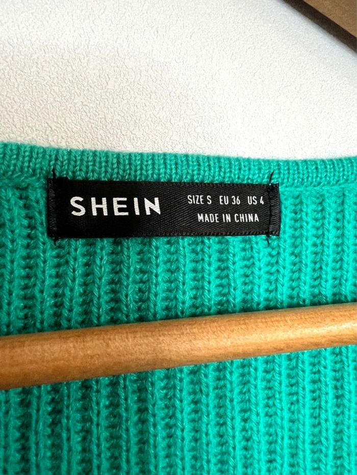Blouse Shein bleu turquoise - photo numéro 3