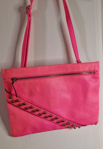Sac bandoulière ou pochette rose fushia