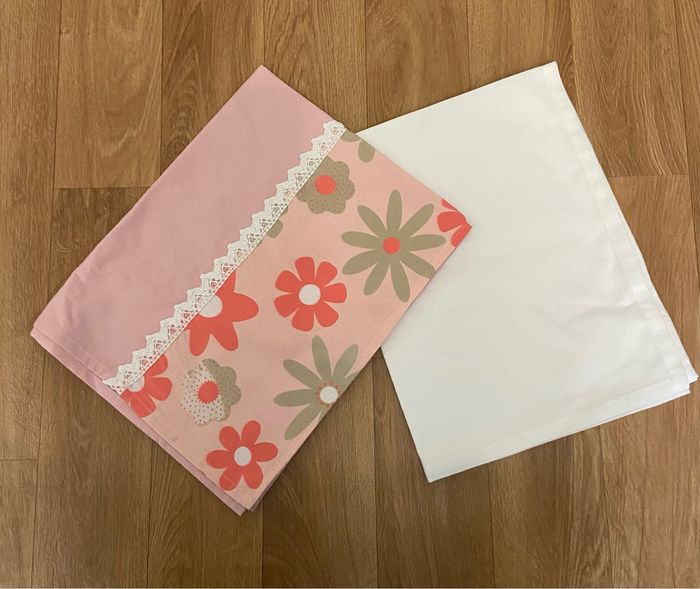 Lot de 2 draps lit bébé 100x66 cm