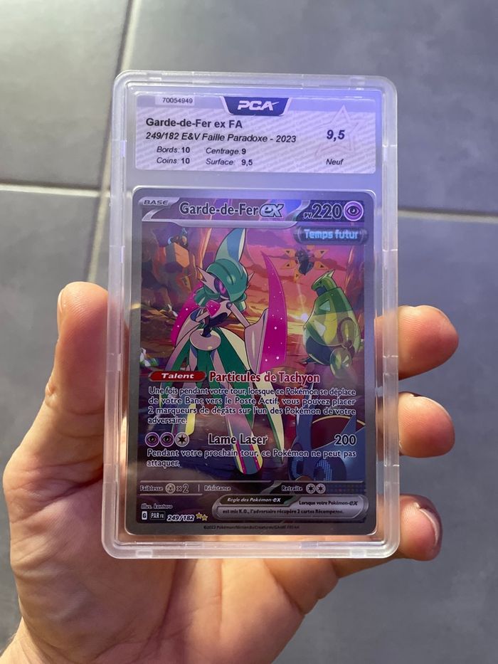 Pokemon carte gradée Garde de Fer ex PCA 9.5 subgrade
