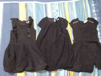 Robe noir de fêtes 3 ans brillante