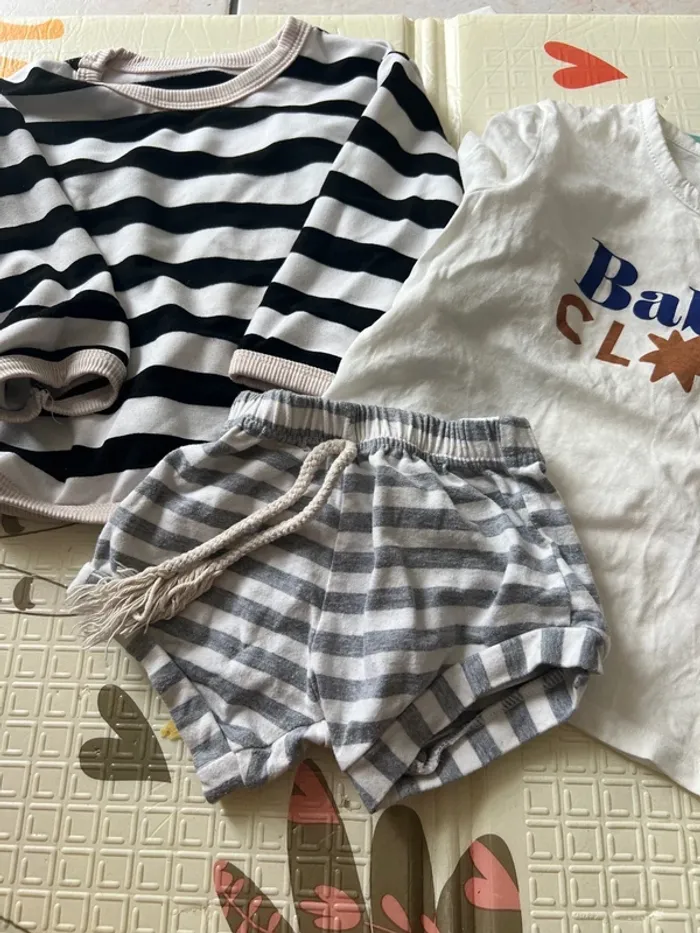 Lot 2 t-shirts + 1 short – 18/24 mois bon état - photo numéro 6