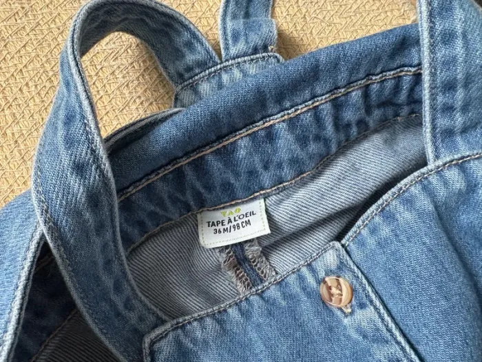 Salopette jeans bleu TAO tape à l’œil 36 mois 3 ans - photo numéro 6