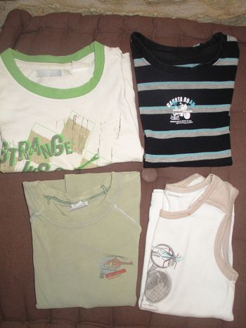 Lot de 4 tee-shirt garçon, 4 ans