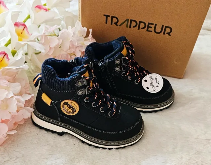 Bottes Bottines Zip Enfilage Facile Trappeur T25