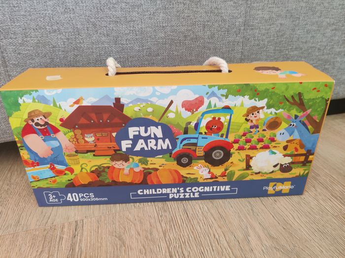 Grand puzzle panoramique La ferme - 40 pièces 3 ans et +