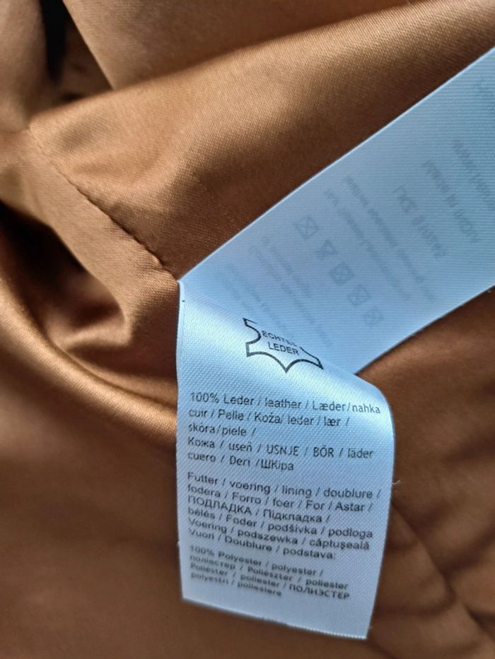 Veste en cuir Camel - photo numéro 9