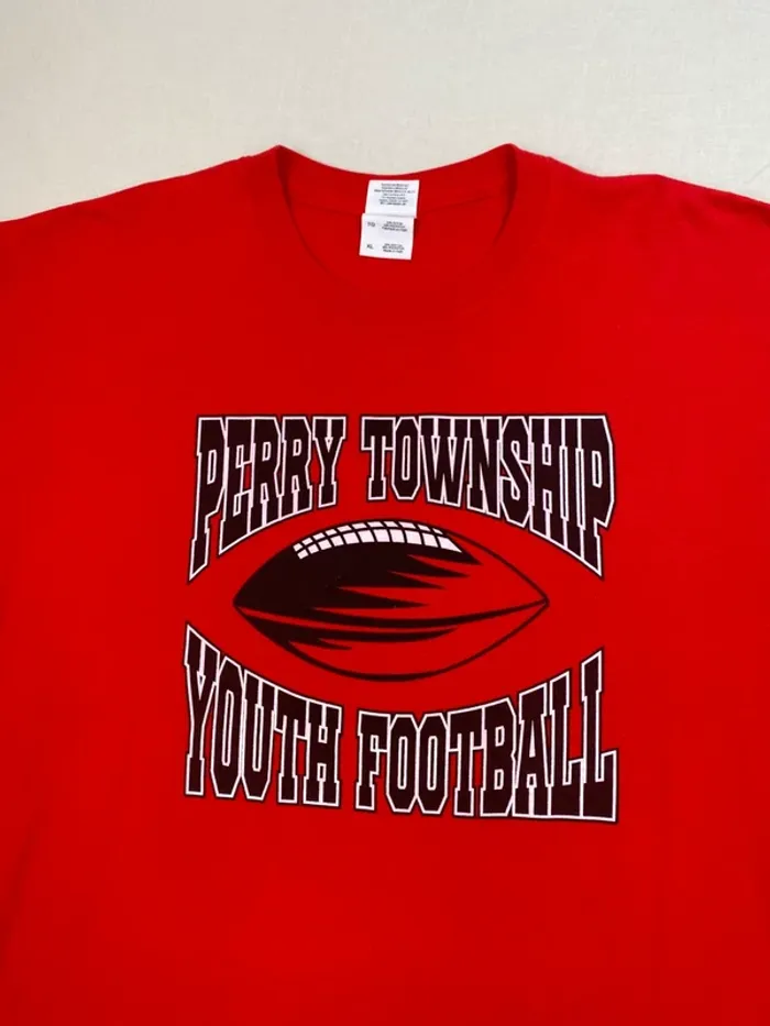 T-shirt Perry Township Youth Football – Rouge – Taille XL – USA - photo numéro 2