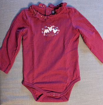 Body bordeaux Sergent major taille 12 mois 