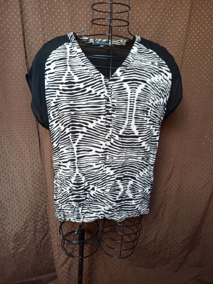 T-shirt zébrée taille xxl+