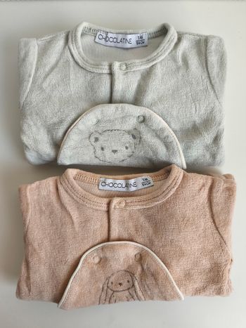 Lot de 2 pyjamas 1 mois