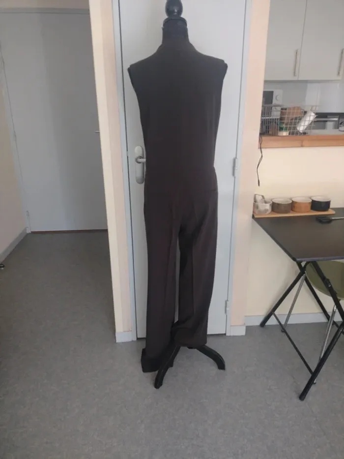 Combinaison Maison 123 marron chic + ceinture dorée – taille L - photo numéro 8