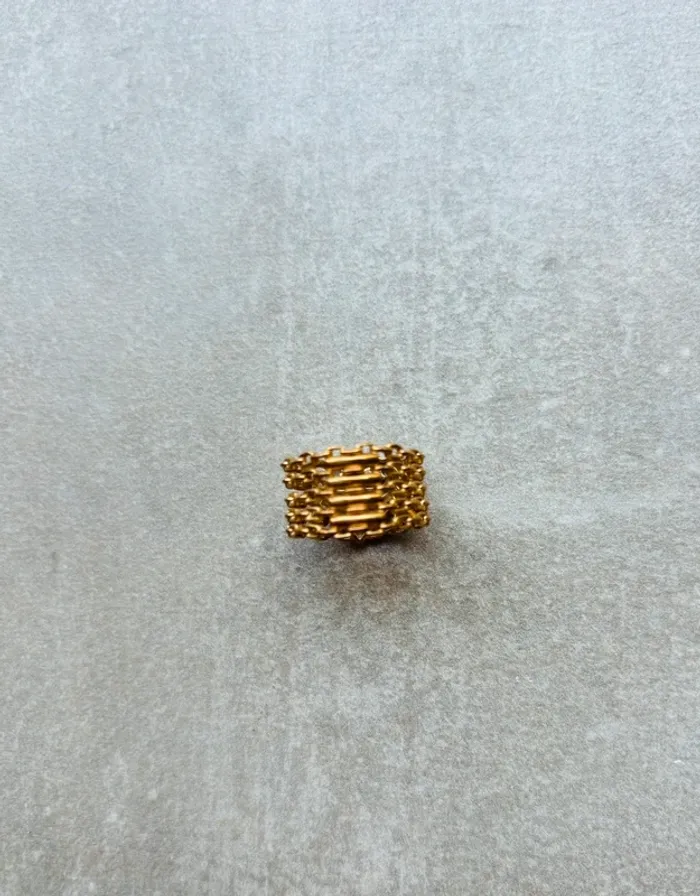 Magnifique bague femme T54 plaqué or - photo numéro 2