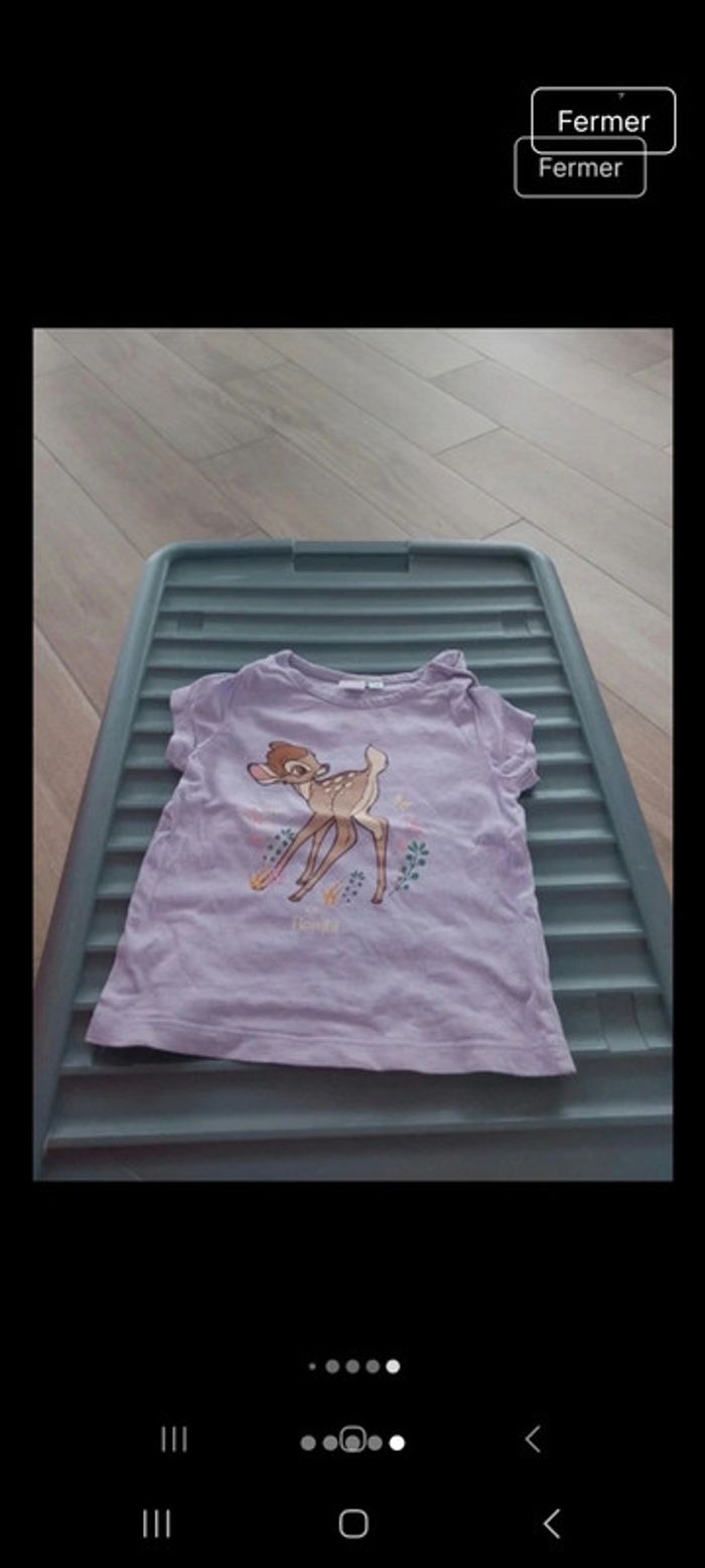 Tee-shirt manche courtes fille 9mois - photo numéro 5