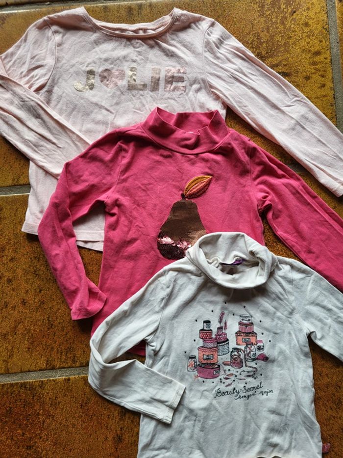 Lot de 3 hauts fille 5ans sergent major dpam