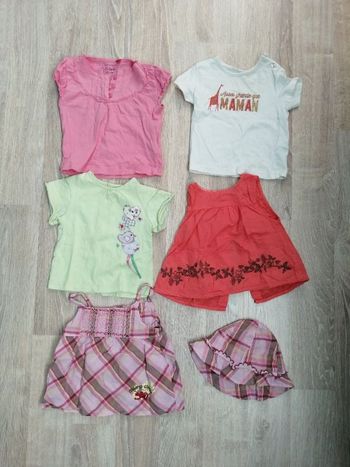 5 t-shirts 6 mois