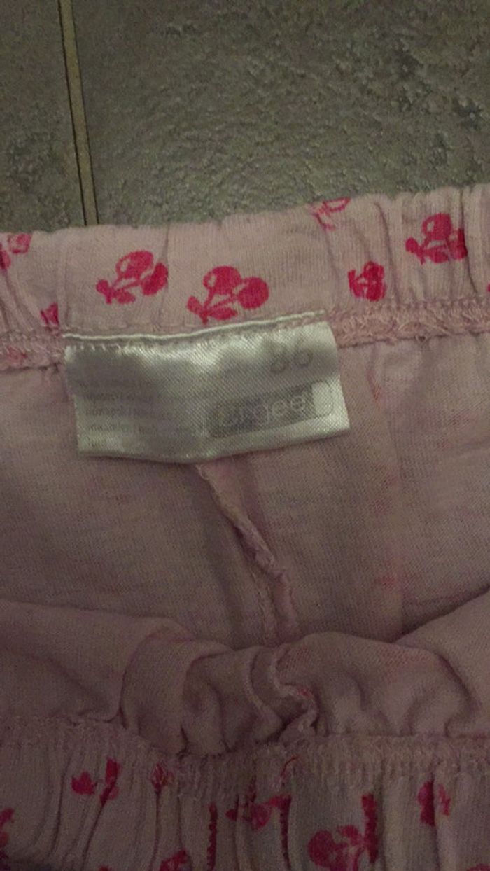 Short été rose et cerise taille 86 coton - photo numéro 4