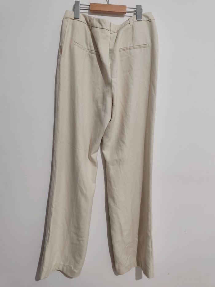 Pantalon droit beige écru La Redoute Étienne Deroeux - photo numéro 3