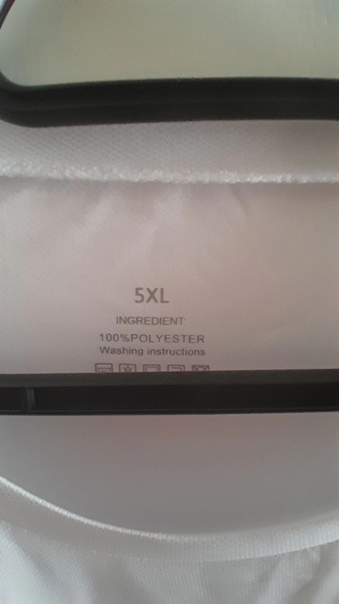 Tee-shirt homme Blanc, taille 5XL - photo numéro 3