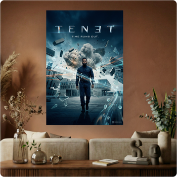 Affiche film "Tenet" poster science-fiction Nolan action déco murale cinéma A3 Sans cadre