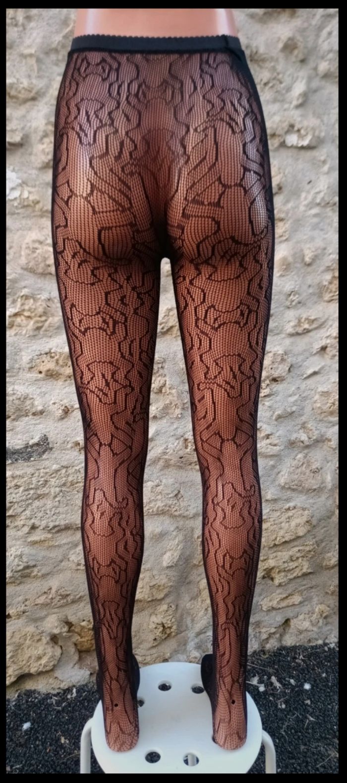 Collant résille motif fantaisie - photo numéro 3