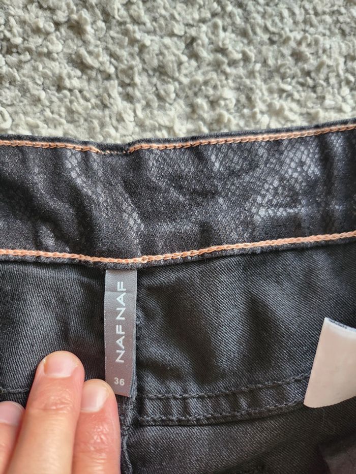Pantalon lézard noir taille 36 naf naf - photo numéro 4
