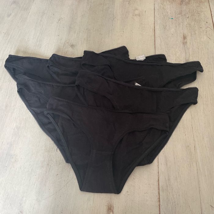 Lot de 6 culottes noires taille M