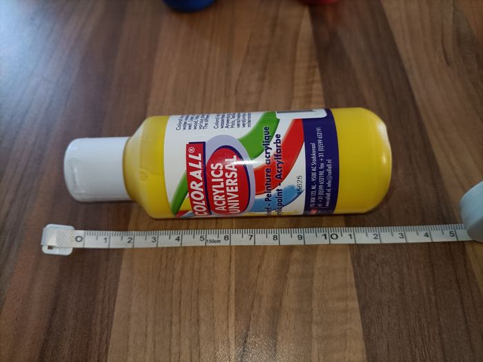 Lot 3 pot de peinture de 120 g peinture acrylique bleu, jaune rouge neufs - photo numéro 5