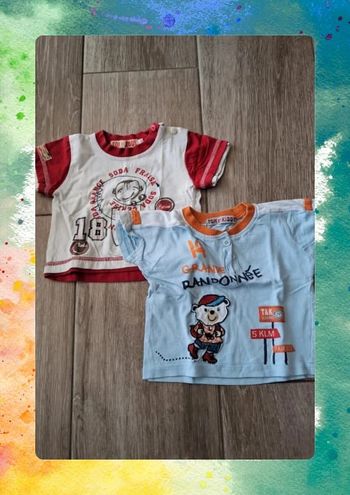 Lot de 2 T-shirts – Taille 12 mois