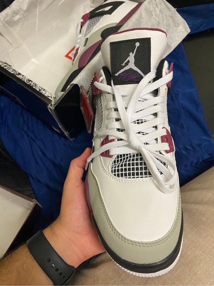 Paris Saint-Germain x Air Jordan 4 Retro Bordeaux - taille 45 - photo numéro 4