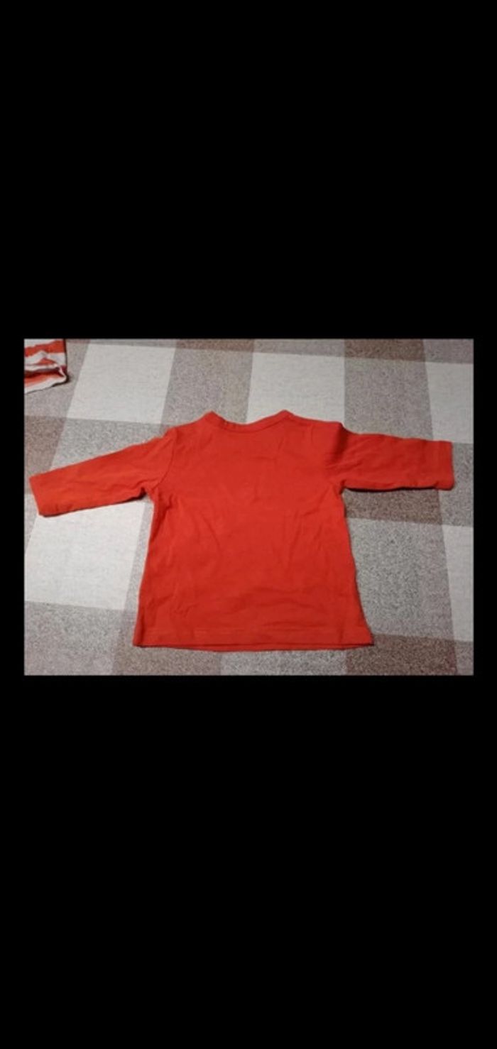 Tee shirt Manches longues orange Tex 3 mois - photo numéro 3