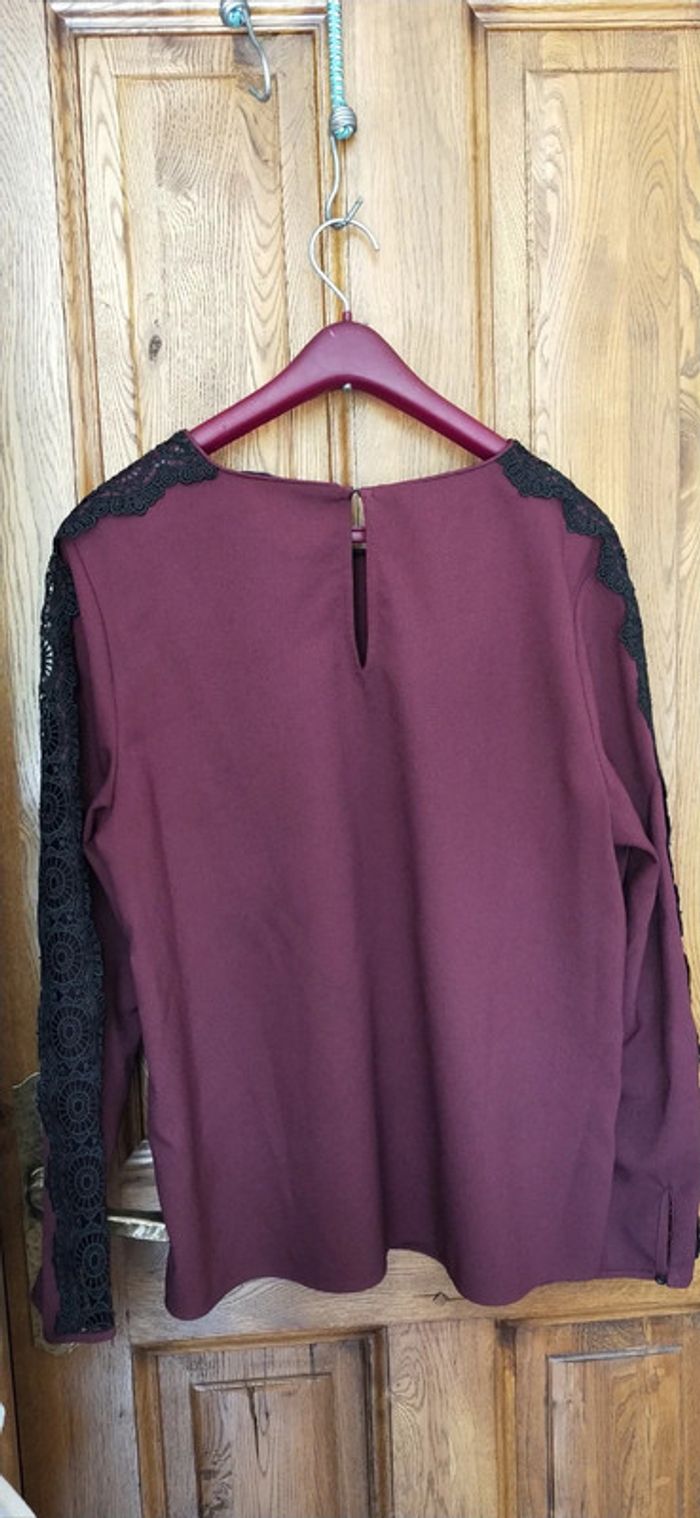Blouse habillée manches dentelle Un jour ailleurs - photo numéro 2