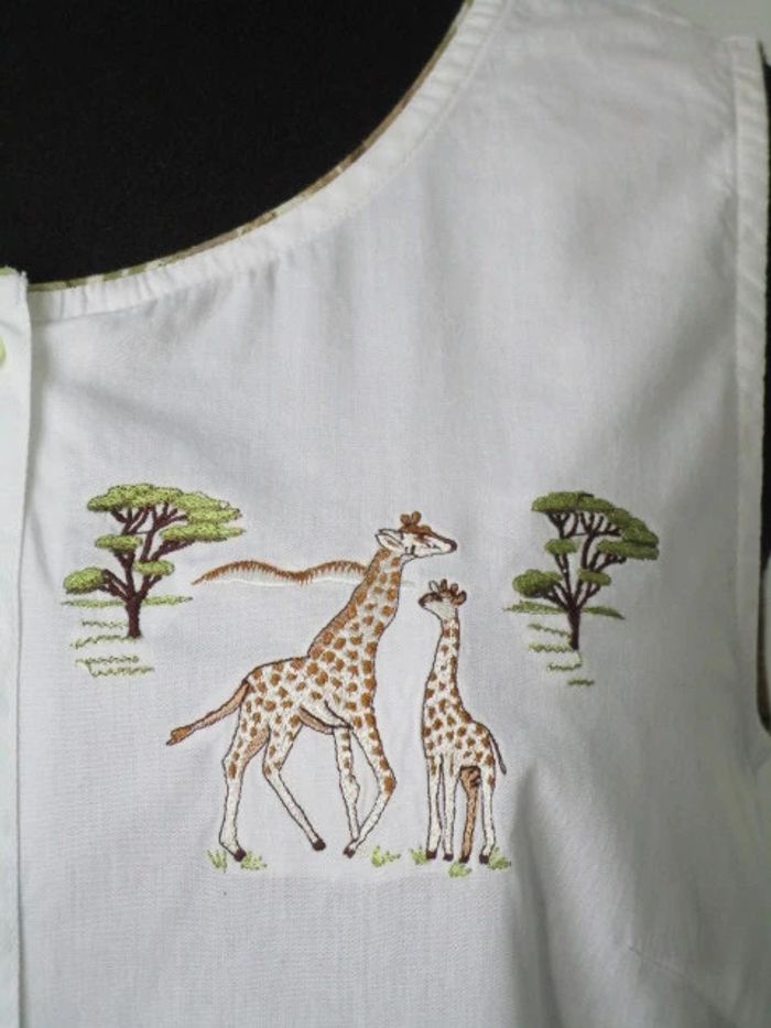Blouse vintage girafes 36 TBE - photo numéro 4