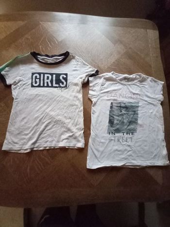 Lot de 2 T-shirts fille 10 ans
