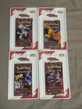 Artset Pokémon booster Rivales Destinées ev10 blister scellé rare vintage XY 2016 français Ho-Oh Mewtwo Cynthia Team Rocket TCG cartes neuves