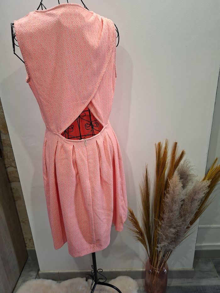 Robe rose poudré Mademoiselle R - Dos croisé - Taille 36 - photo numéro 4