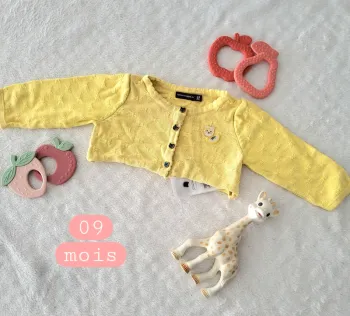 Gilet court jaune Sergent Major 09mois