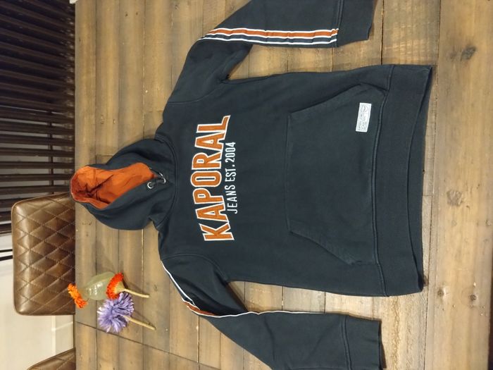 Sweat Kaporal Jeans noir à capuche – Garçon 12 ans – Très bon état