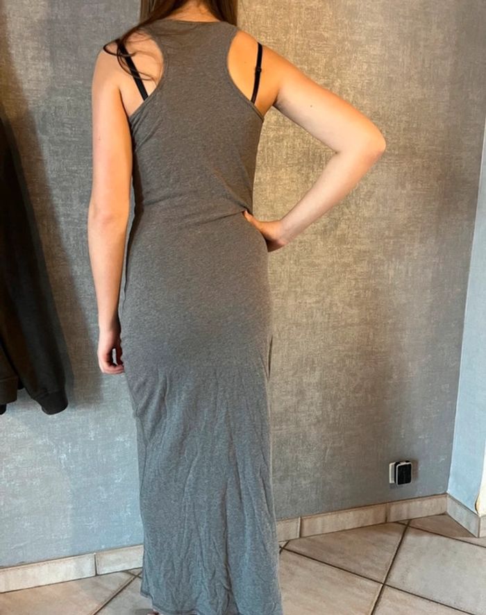Robe longue grise - superdry- droite - taille S - photo numéro 2