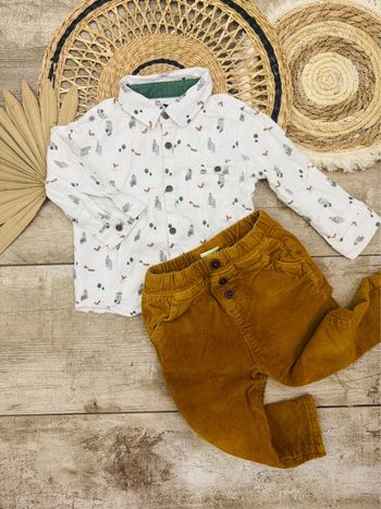 🍒Ensemble Tape à l’œil Kiabi chemise pantalon 18mois🌵