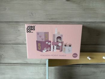 Cubes empilables en bois lapin (5 cubes) Jabadabado