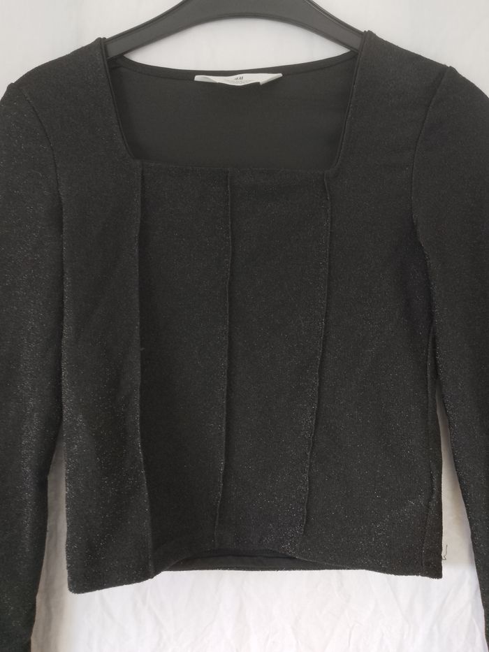Haut noir pailleté H&M - photo numéro 2