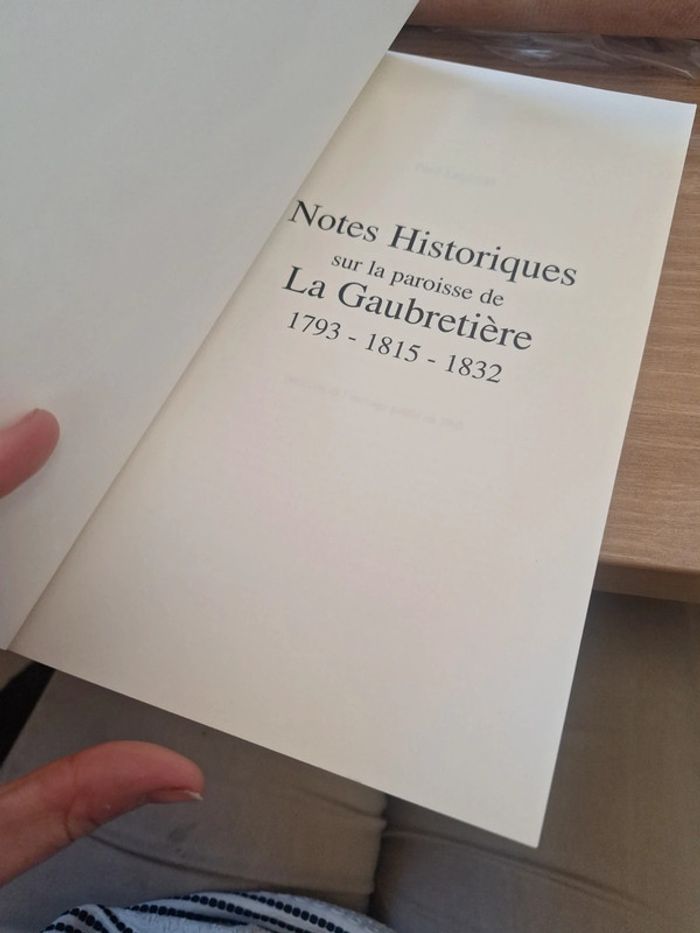Livre notes historiques sur la paroisse de la gaubretière - photo numéro 8
