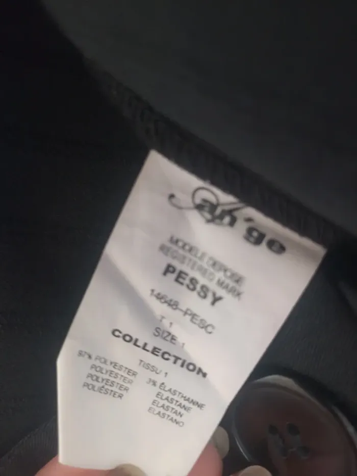 Pantalon évasé noir femme en tissus Taille 1 - photo numéro 6