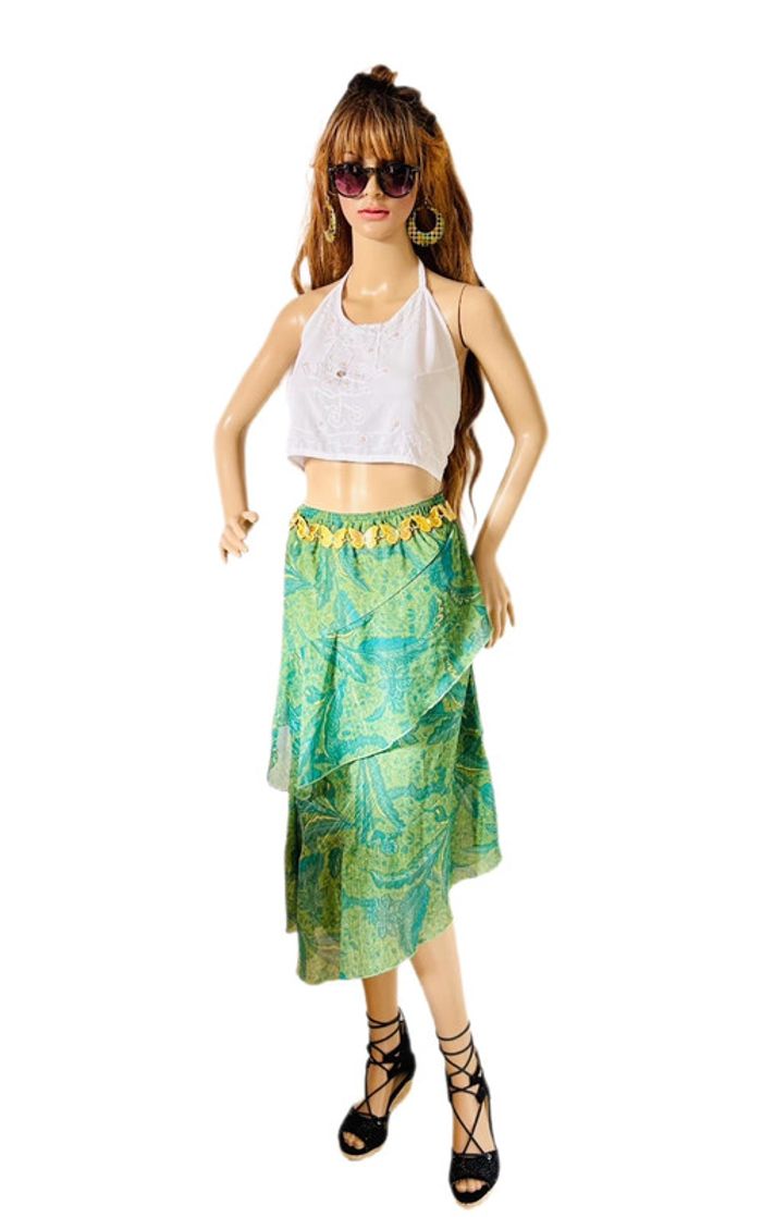🦋🌿Jupe Vintage bohème à volants Y2K 00s Fairycore whimsical asymmetrical ruffled skirt🌿🦋 - photo numéro 11