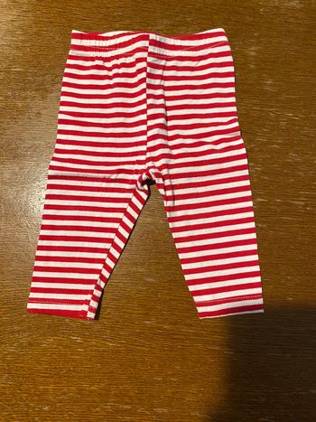 Legging rouge et blanc